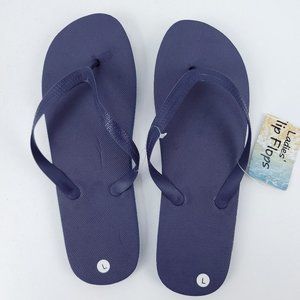 Navy Blue Light Foam Flexible Flip Flops 9/10 Lrg